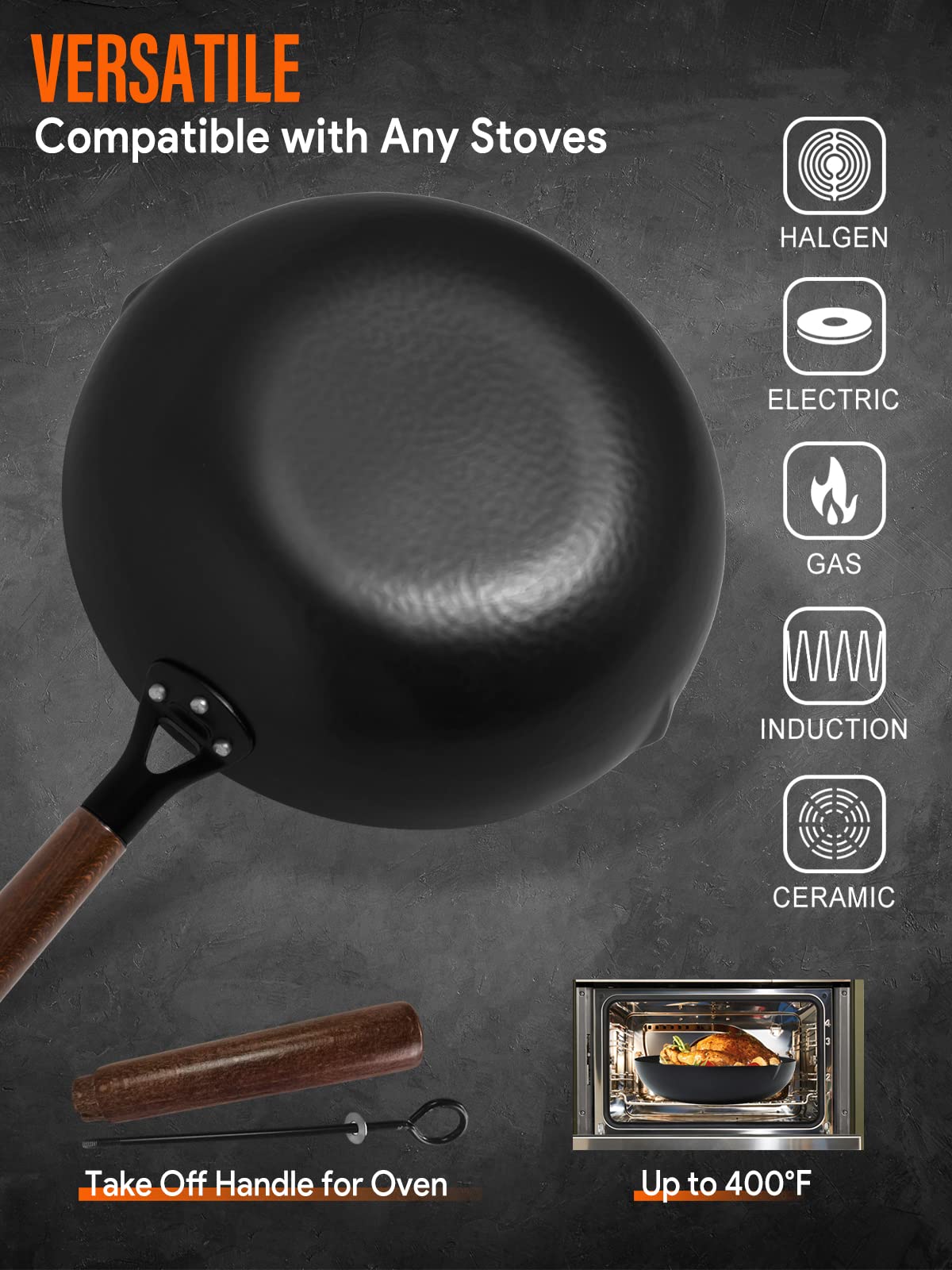 BrBrGo authentic Chinese wok set suitable for family meals