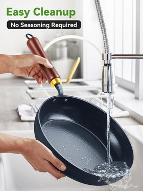 BrBrGo 11-inch skillet induction-compatible design for all stovetops