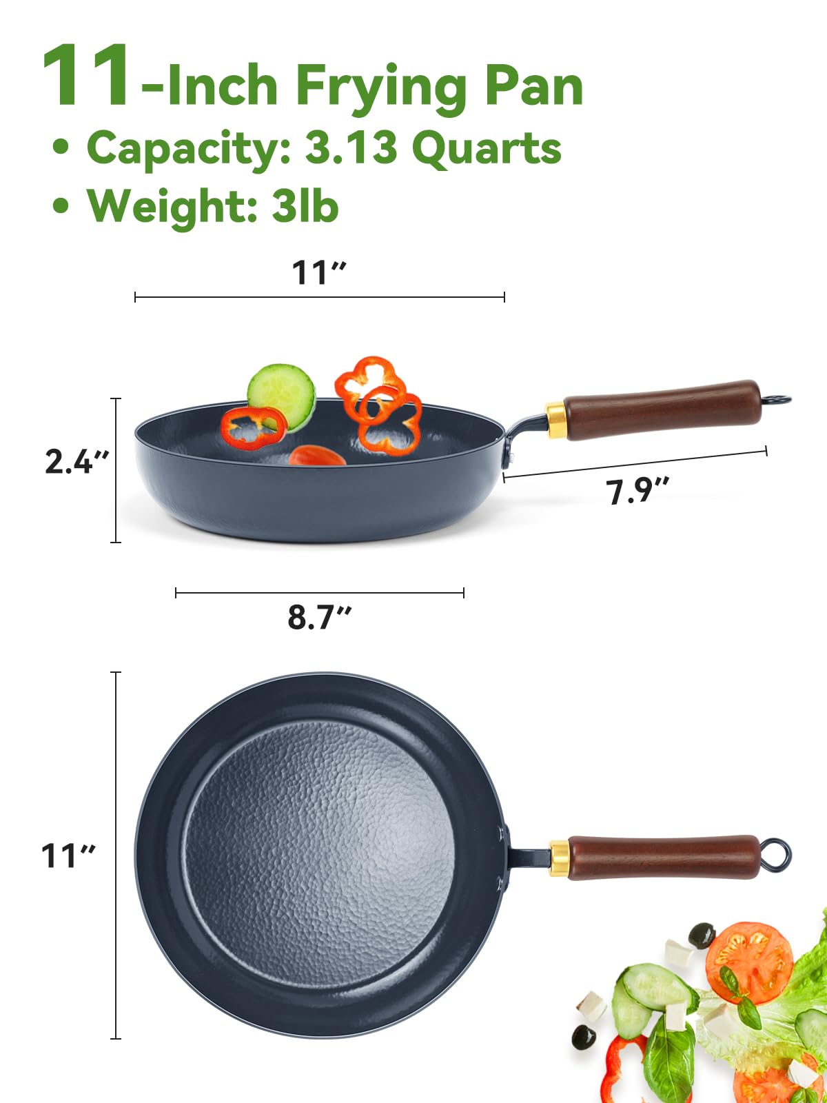 BrBrGo 11-inch skillet oven-safe feature allows finishing dishes in oven