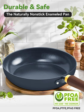 BrBrGo 11-inch skillet smooth interior for easy cleaning after cooking