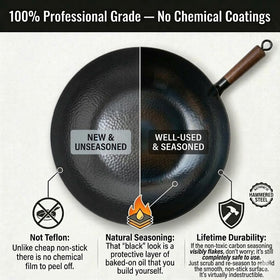 BrBrGo flat-bottom wok perfect for gas, induction, and electric stoves