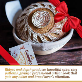 Bread Bosses dough-release-ease helps remove dough cleanly from the basket