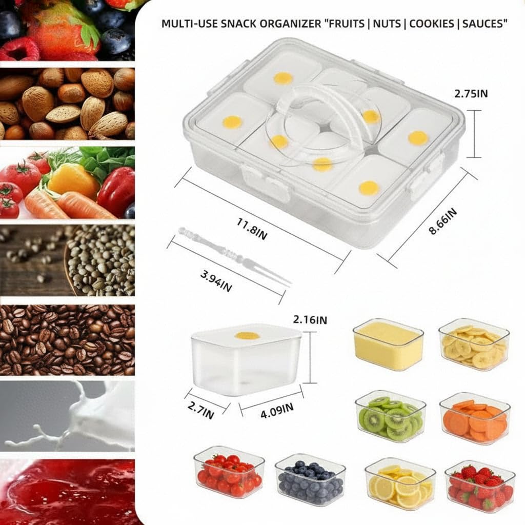 Breakwater House Snackle Box with 8 airtight lids to lock in freshness