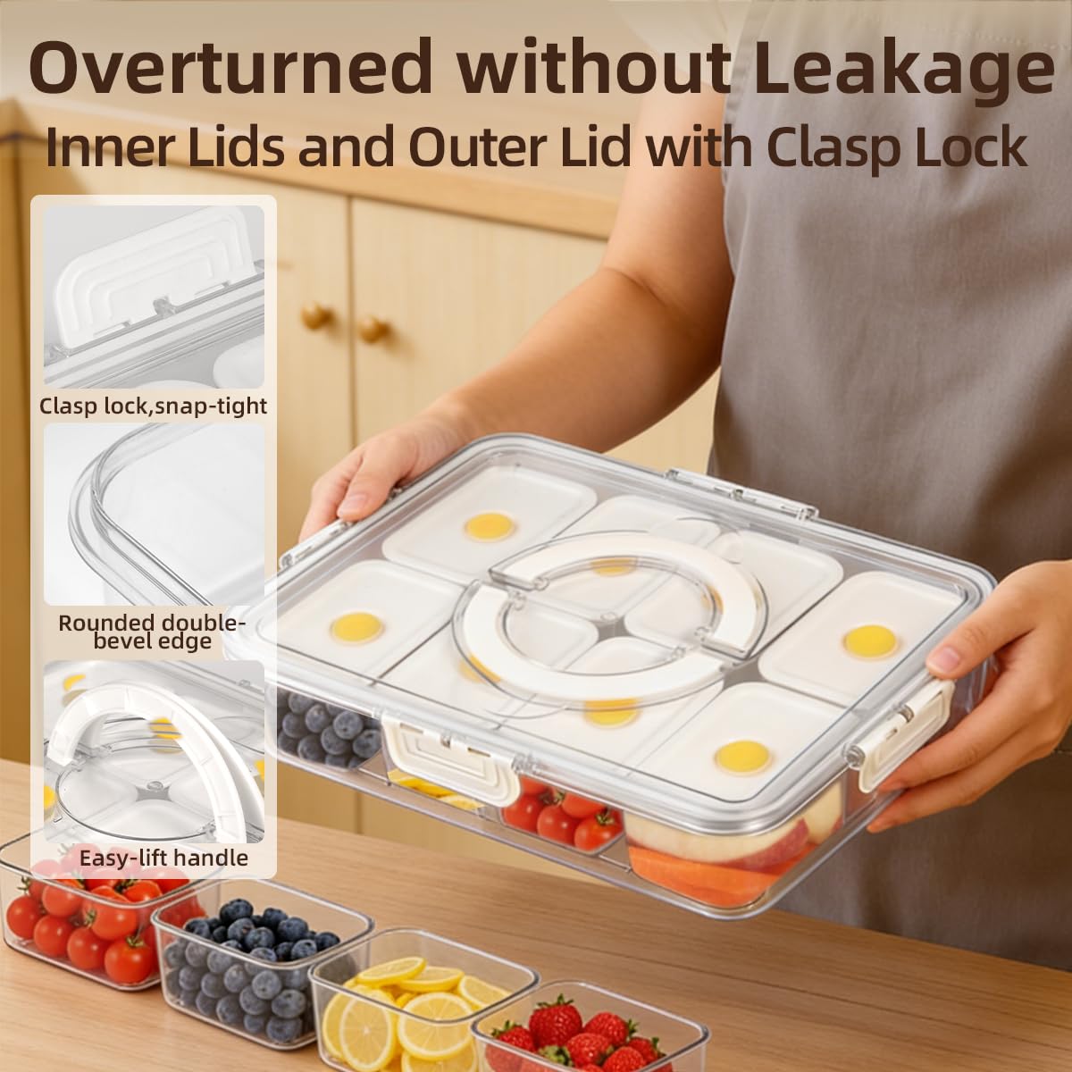 Breakwater House Snackle Box crystal-clear body for quick snack viewing