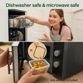 BreezyHome microwave-safe (lids excluded) and freezer-safe containers support versatile kitchen use.
