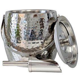 BREKX 3-QT insulated ice bucket with lid and scoop ready for party setup