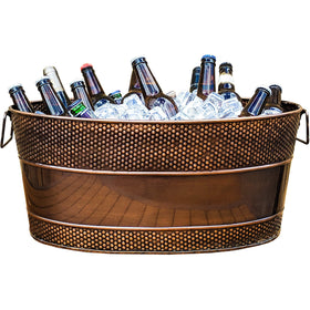 BREKX Aspen copper-finish ice bucket keeps drinks cold for parties