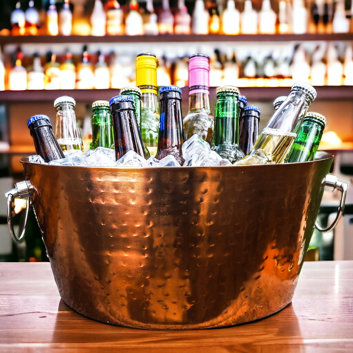 BREKX large ice bucket holding multiple bottles for entertaining.