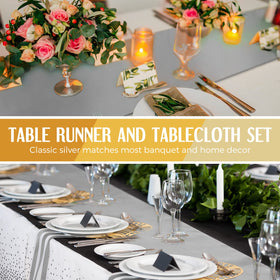 Breling satin runner can be cut to fit your table shape and size