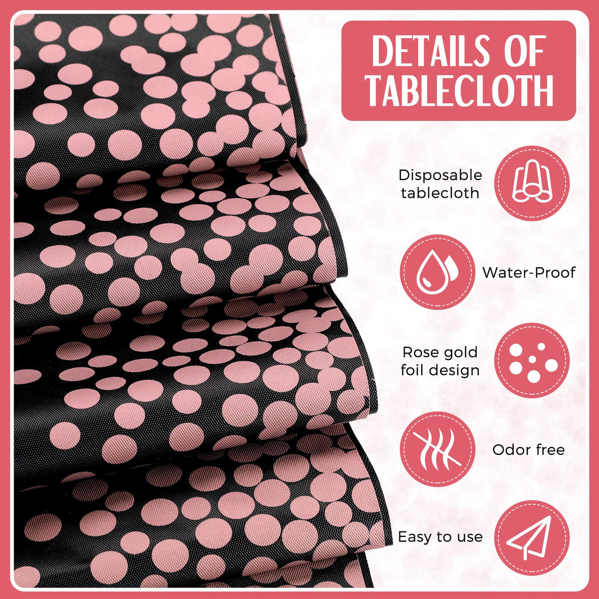 Breling PEVA waterproof tablecloth protects from spills during celebrations.