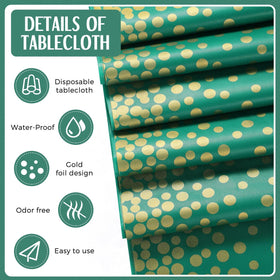 Breling seamless polka-dot tablecloth design adds timeless charm to events.