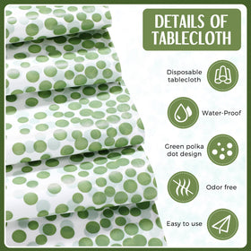 Breling polka-dot wedding decor tablecloth adds timeless charm to tables.