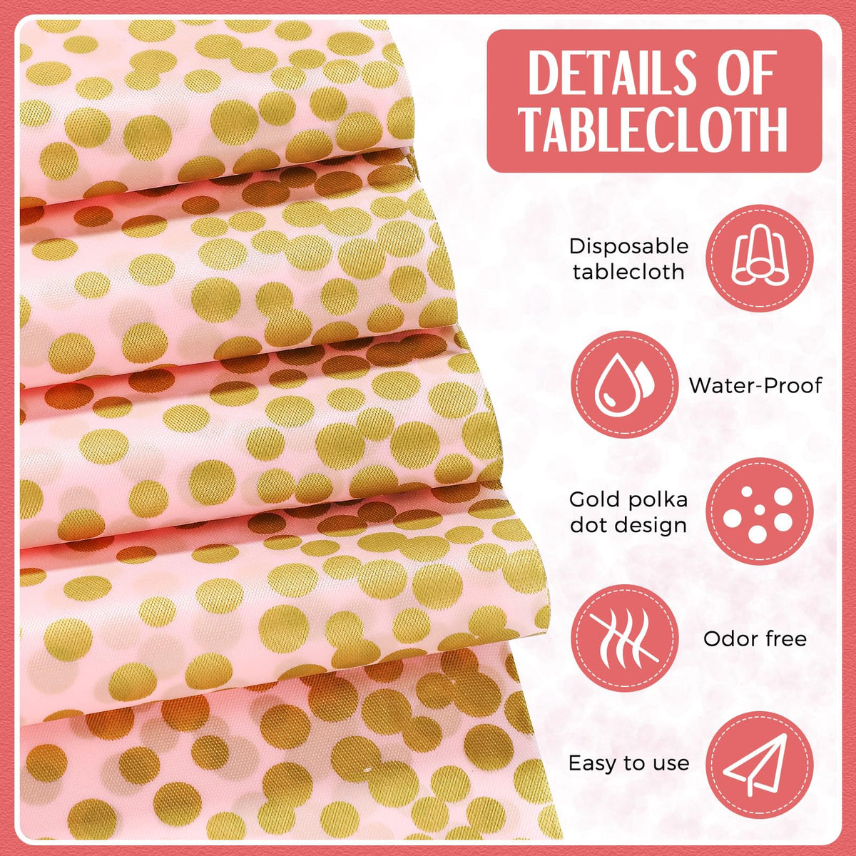 Breling seamless polka-dot table decor elevates festive tables.