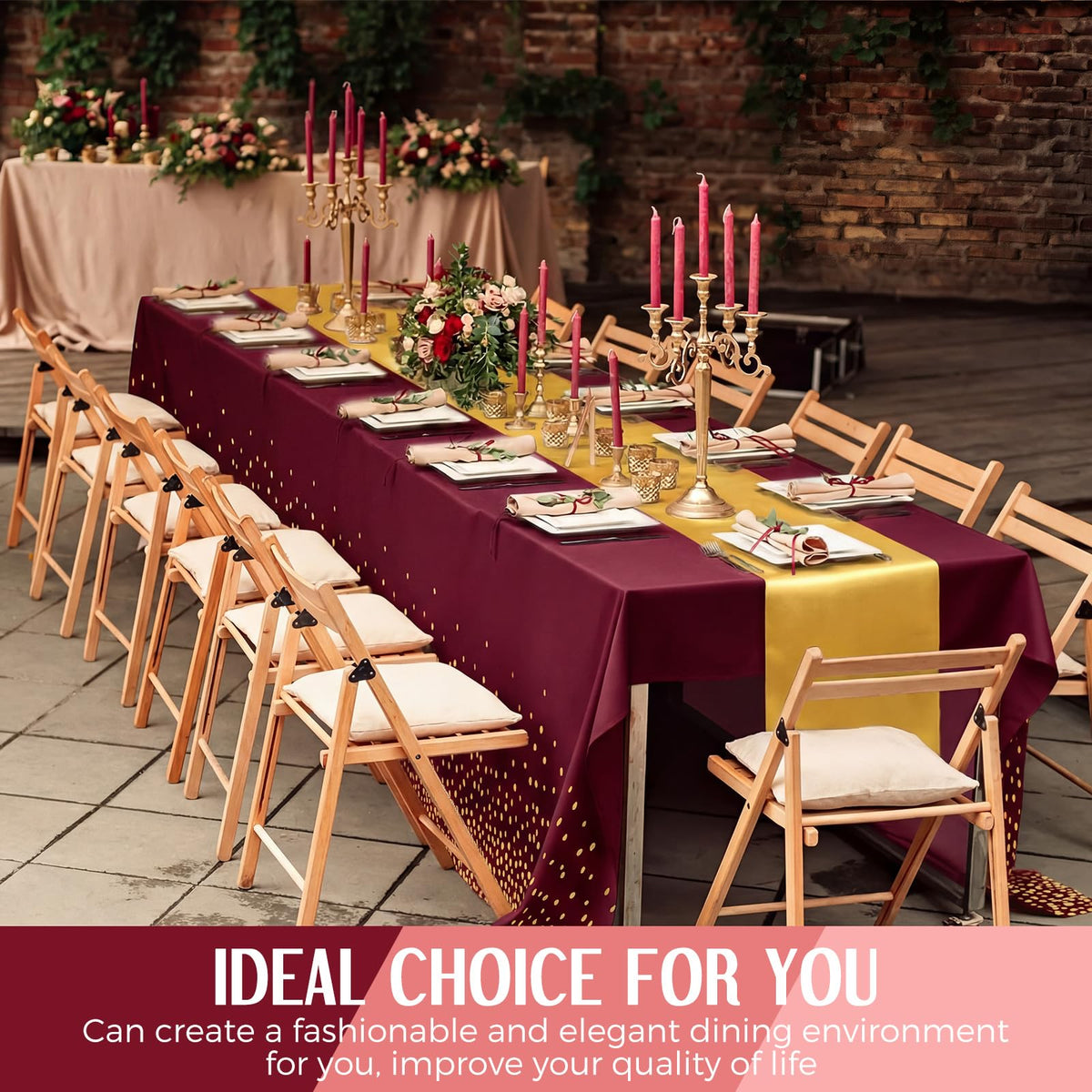Breling seamless wedding decor idea with versatile sizing and easy setup.