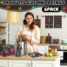 Breling colorfully patterned towels brighten kitchens while providing reliable quick-dry performance.