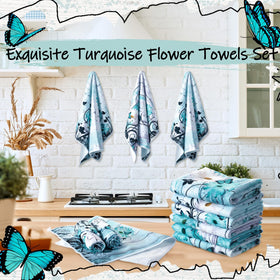 Breling teal daisy towels multiuse for beach days or quick kitchen tasks