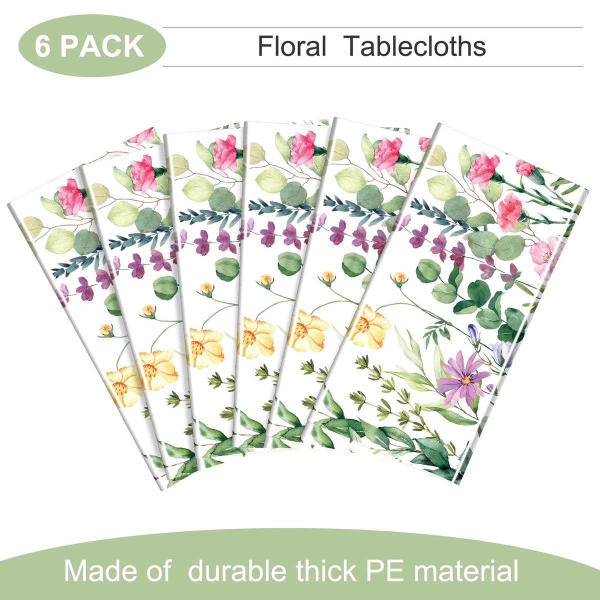 Breling watercolor floral tablecover adds color to party tables