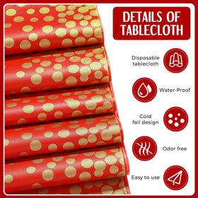 Breling waterproof PEVA tablecloth texture close-up protects surfaces during meals.