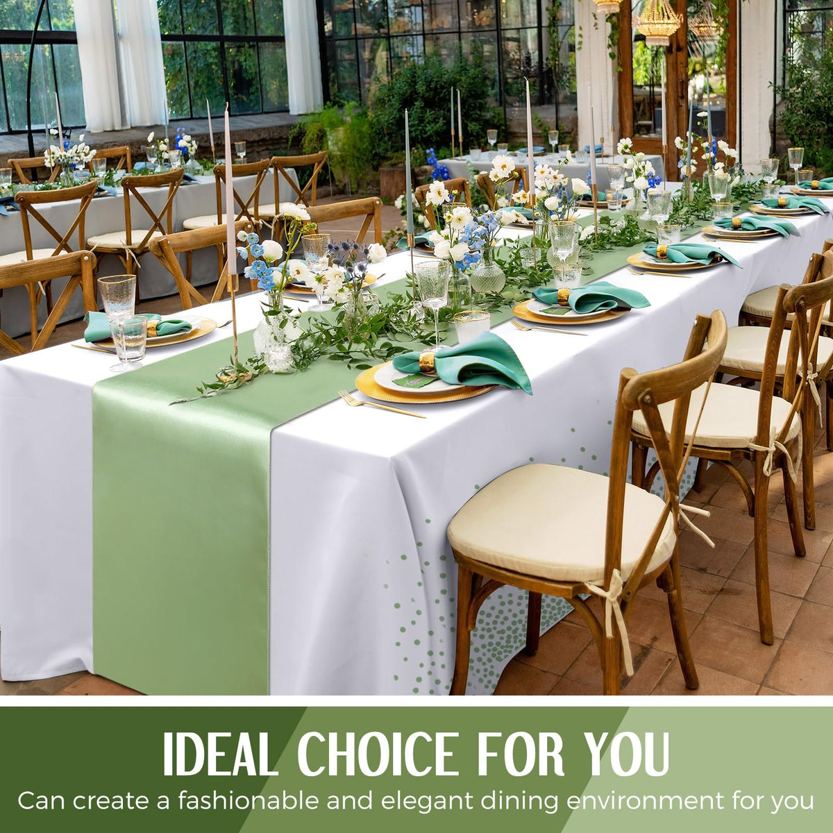 Breling waterproof PEVA tablecloth protects surfaces during meals and celebrations.
