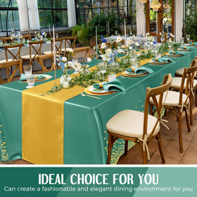 Breling wedding decor setup with coordinated table coverings for a polished look.