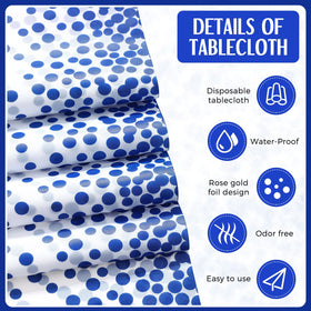 Breling seamless polka-dot tablecloth pairs with runners for classic decor.