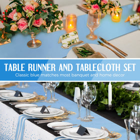 Breling wedding table setup with runners demonstrates versatile decor.