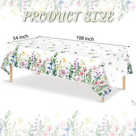 Breling wildflower watercolor tablecloth enhances indoor and outdoor events