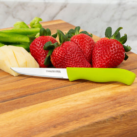 Brenium paring knife dishwasher-safe handle for easy cleaning.