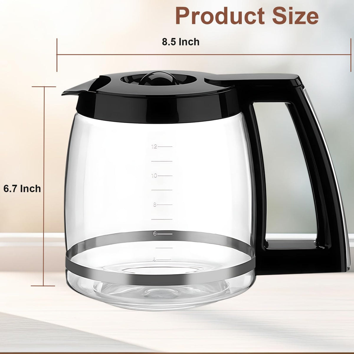 BRENSTEN carafe compatible with select Cuisinart DCC models.