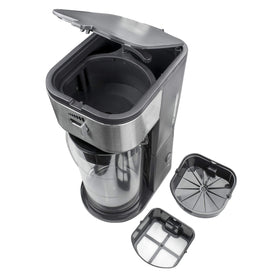 Brentwood KT-2150BK brews iced tea or iced coffee quickly.