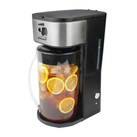 Brentwood KT-2150BK front view iced tea maker ready on the counter.