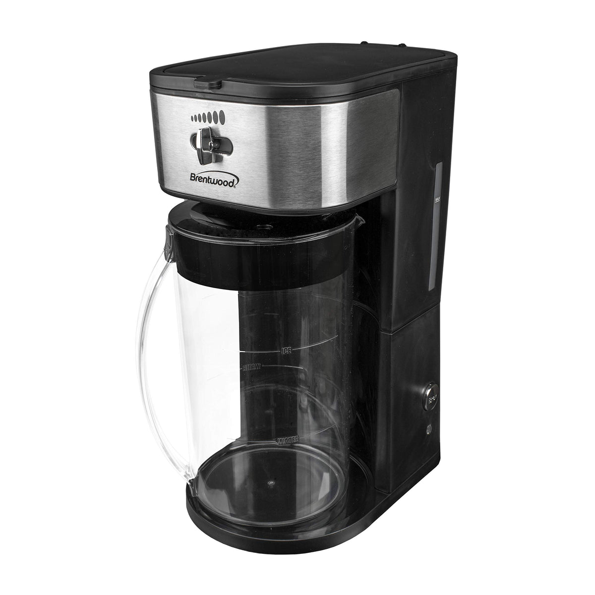 Brentwood KT-2150BK side view showing compact footprint for small kitchens.