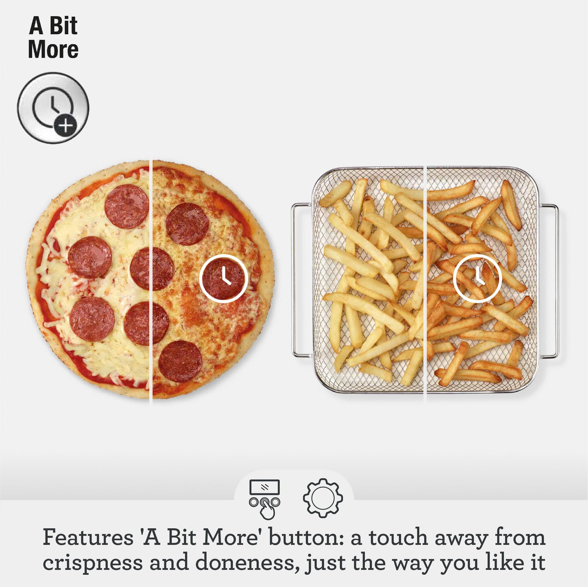 Breville 11-inch pizza and toast functions for quick family meals.