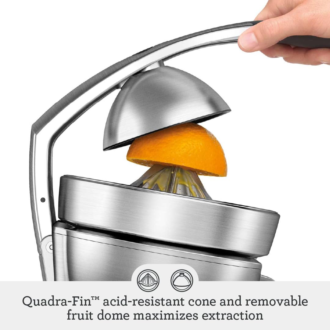 Breville Citrus Press Pro fruit dome is easy to clean after juicing.
