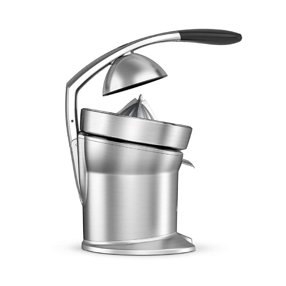 Breville 800CPXL citrus press pro quadra-fin cone extracts juice from all citrus sizes.