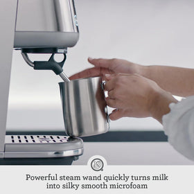 Breville Bambino BES450BSS brushed stainless finish resists fingerprints and cleans easily.