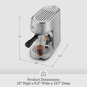 Breville Bambino BES450BSS steam wand delivers silky microfoam for latte art.