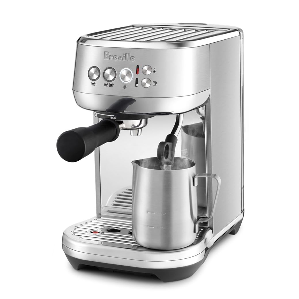 Breville Bambino Plus front view, space saving design for small kitchens