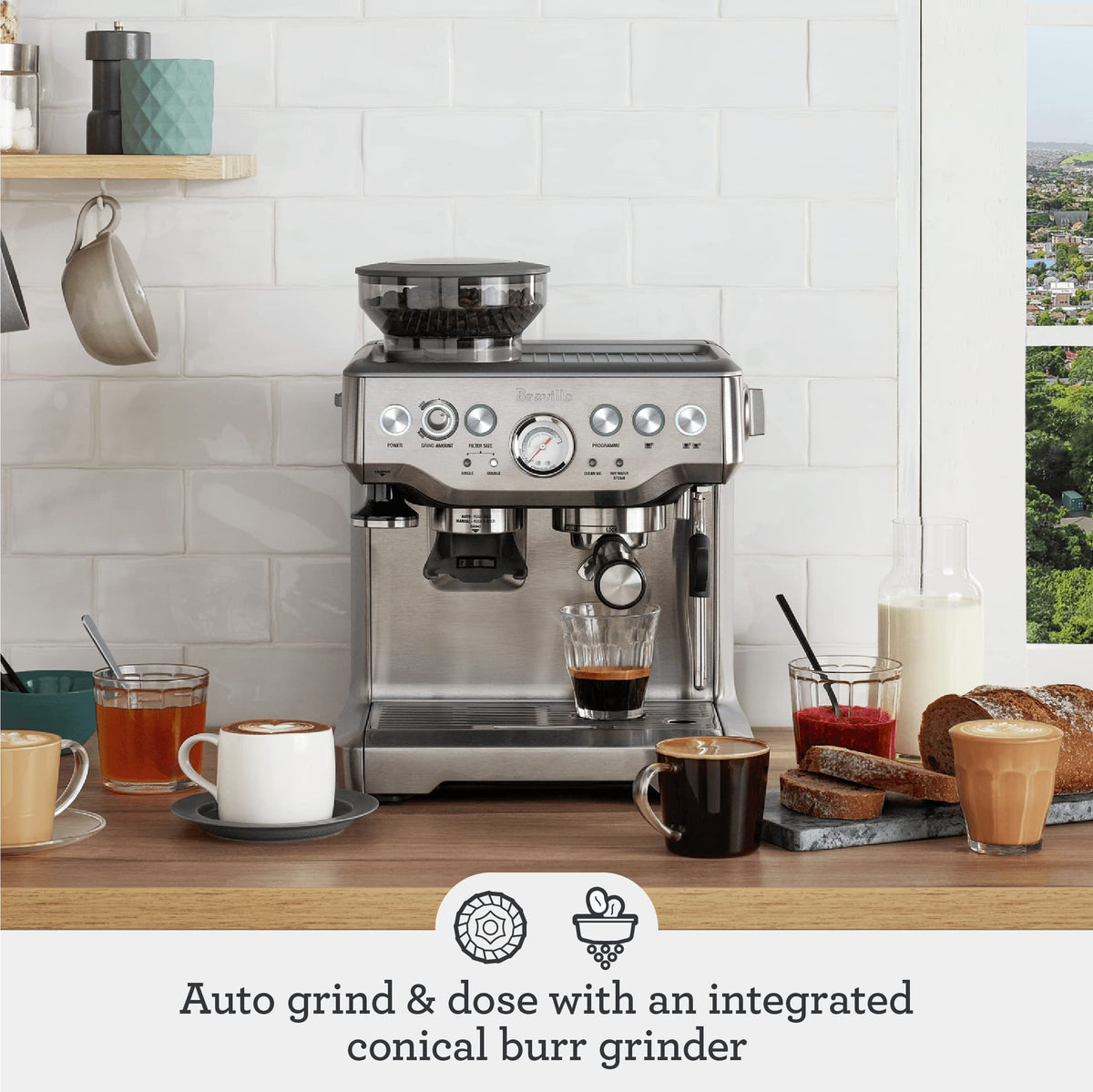 Breville Barista Express digital temperature control ensures precise extraction