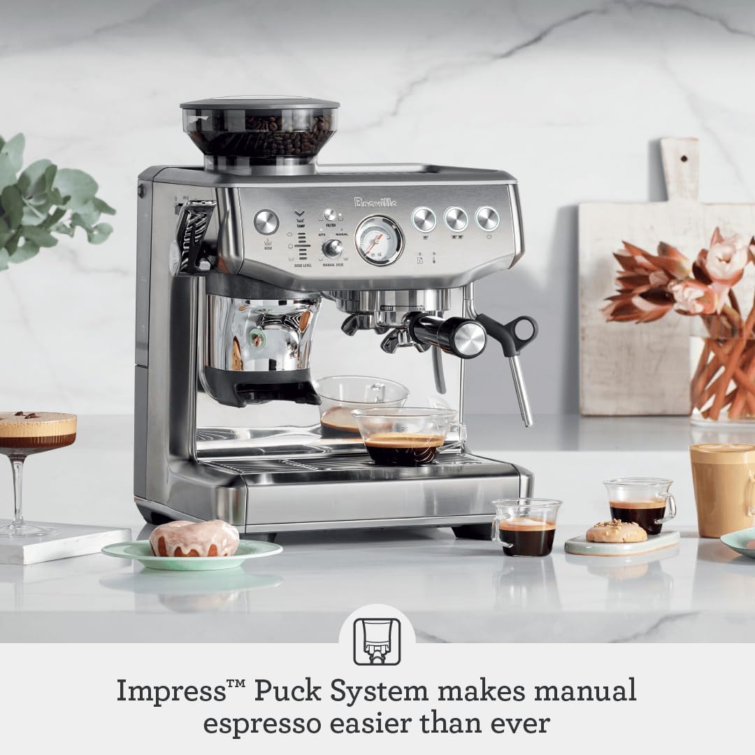 Dosing area of Breville Impress ensuring precise coffee amounts for consistency