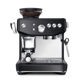 Breville Barista Express Impress puck system demonstrates consistent espresso extraction