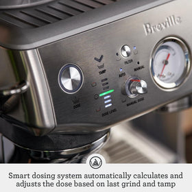 Settings panel showing brew temperature and shot control for personalization