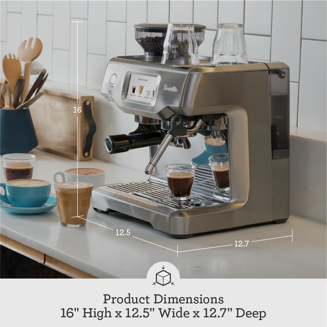 Breville Barista Touch BES880BTR ThermoJet heater speeds up mornings with fast temperature control.