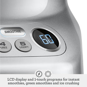 Breville BBL620DBL LCD display offers clear speed and program guidance