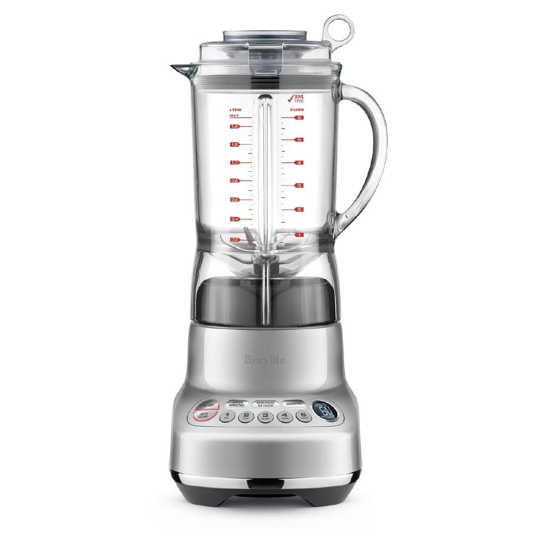 Breville BBL620SIL Fresh and Furious blender with sleek silver finish for powerful smoothies.
