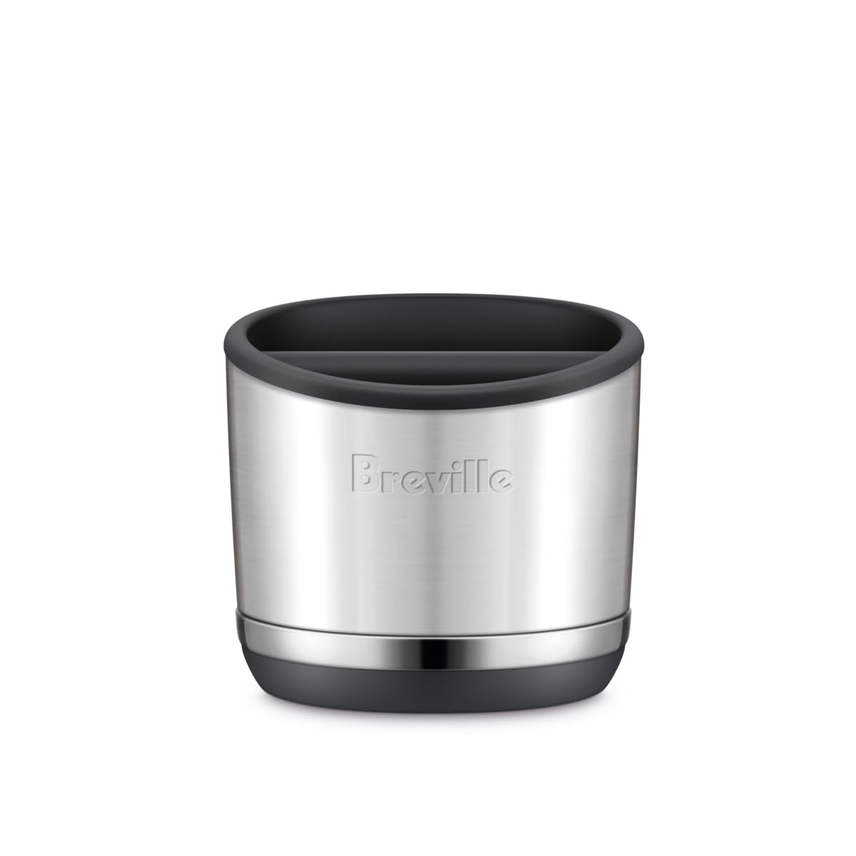 Breville BEA501BSS knock box with 10 puck capacity for quick disposal