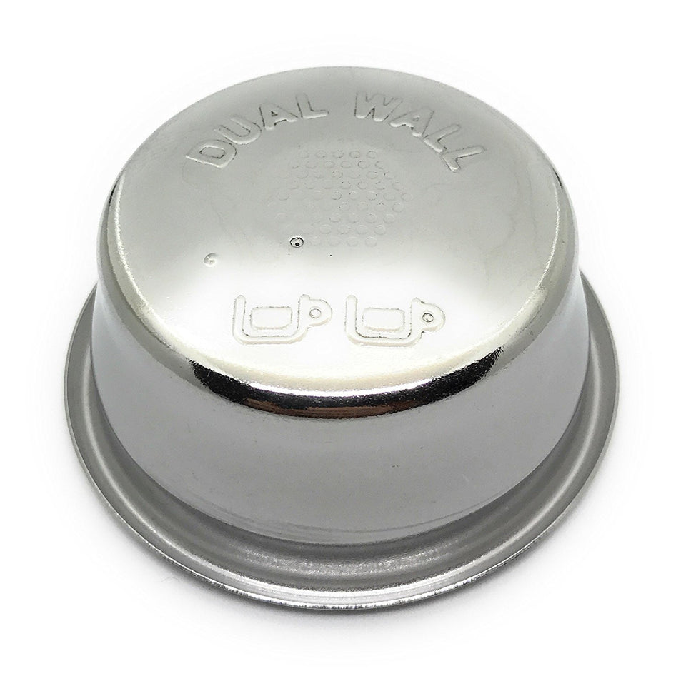 Breville BES860XL/11.41 two-cup dual-wall filter basket for compatible espresso machines.
