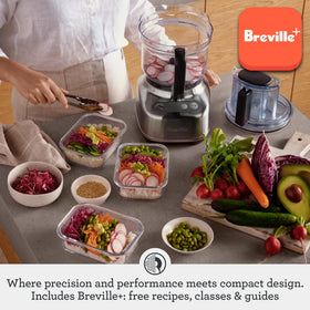 Breville BFP610 wide 4.7 inch feed chute handles varied ingredients quickly