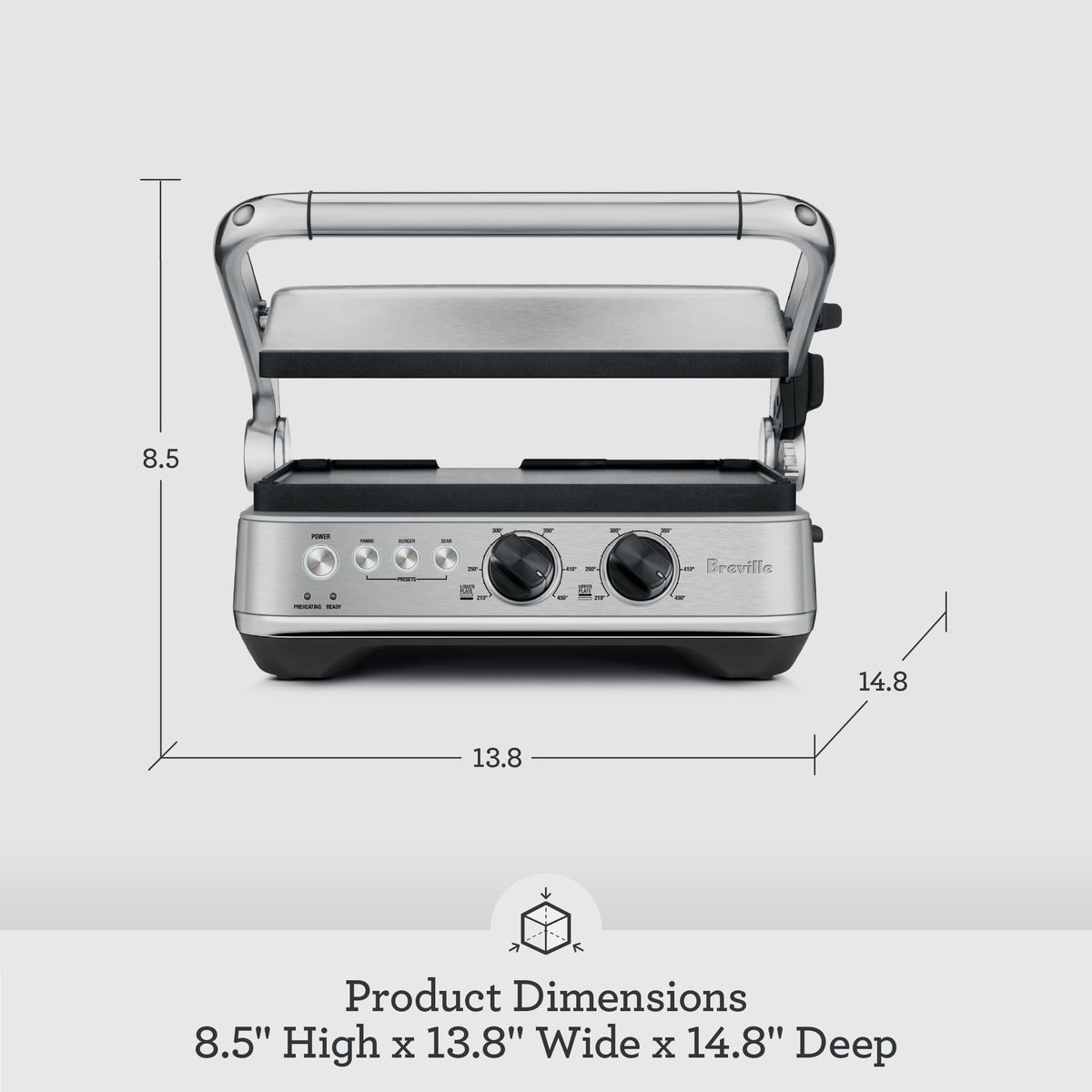 Breville BGR700BSS three settings Panini Burger and Sear for custom meals