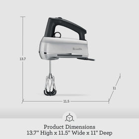 Breville BHM800SIL detachable storage keeps attachments organized.